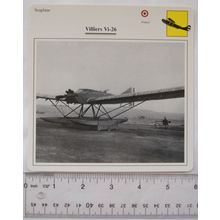 Villiers Vi-26 - France - Seaplane - Collectors Club Card