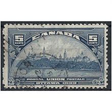 Canada 1933 SG329 5c Blue Good+/Fine Used . ..