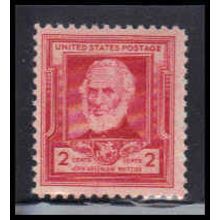 865 2c John Whittier Just Clears MNH KA2656