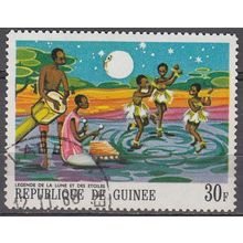 Guinée 1968 Michel 481 O Cote (2001) 0.10 Euro Légende de la lune et des étoiles