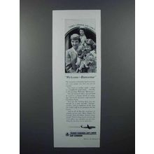 1960 TCA Air Lines Ad - Welcome, Bienvenue
