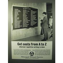 1964 Addressograph Multigraph Corporation Ad - A to Z