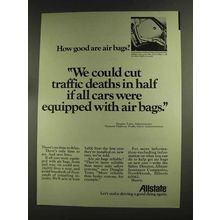 1972 Allstate Insurance Ad - If All Cars With Air Bags