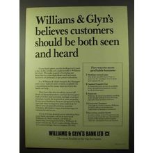 1979 Williams & Glyn's Bank Ad - Seen and Heard