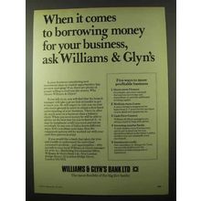 1979 Williams & Glyn's Bank Ad - Borrowing Money