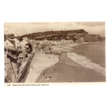 BEACH and ESPLANADE, SIDMOUTH, Devon. unused vintage postcard =