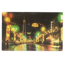 THE GOLDEN MILE, BLACKPOOL, LANCASHIRE. used vintage postcard 1970 postmark =