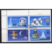 GERMANY DDR [1986] MiNr 3005-08 4er ( OO/used ) Weltraum
