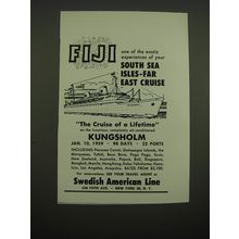1958 Swedish American Line Ad - Fiji one of the exotic experiences