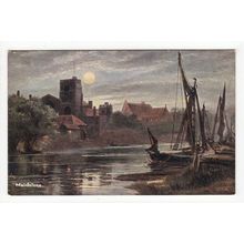 On the Medway Maidstone Kent Art Postcard S Hildesheimer & Co 5396