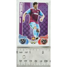 2010/11 Topps Match Attax Trading Card 309 James Tomkins, West Ham United