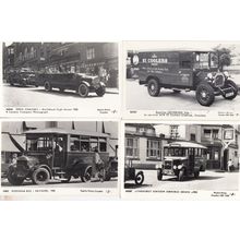 Croydon Lorry Lyndhurst Omnibus Horsham Surrey 4x Transport Postcard s