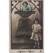 Child Bellringing Bellringers Real Photo Disaster Old Postcard