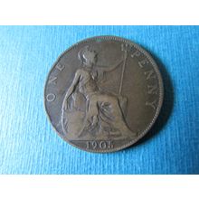 1905 EDWARD VII ONE PENNY FREE POST.