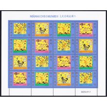 Macao Macau Birds Civil and Military Insignia Sheetlet of 4 sets 1998 MNH