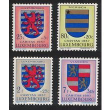 Luxembourg National Welfare Fund Arms 4v 1957 MNH SG#629=634 MI#575=580