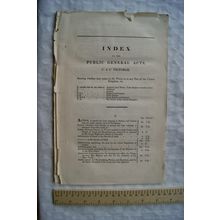 1842 Index to the Public General Acts shewing whether whole of part of the UK