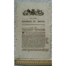 1820 Act of Parliament: Inconveniences in local & exclusive Jurisdictions