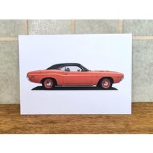 1970 Dodge Challenger RT 426 Hemi Photo Postcard, Orlebar Brown Promotional