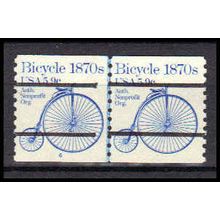 1901a 5.9c Bicycle Fine MNH Dry Gum CNP Left 6 Line Gap PA0392