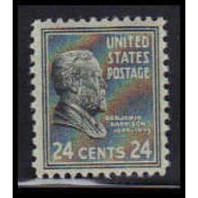 828 24c Benjamin Harrison Fine MNH O4168