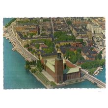 THE TOWNHALL, STOCKHOLM, SWEDEN unused vintage postcard =