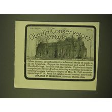 1918 Oberlin Conservatory of Music Ad - Rice Hall Warner Hall