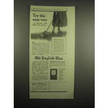 1918 Old English Wax Ad - Try This Easy Way