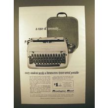 1957 Remington Rand Quiet-riter Portable Typewriter Ad