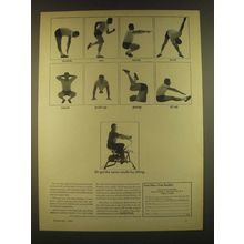 1963 Exercycle Exercise machine Ad - stretch run bend twist squat push-up pump
