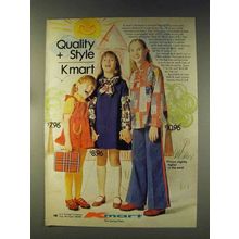 1976 Kmart Ad - Girls Red Pinafore-Look Dress