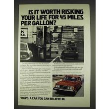 1978 Volvo Cars Ad - Worth Risking Your Life