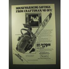 1979 Sears Craftsman Chain Saw Ad - Housewarming