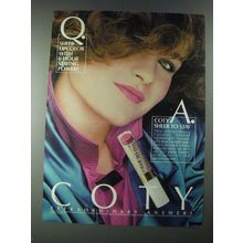 1987 Coty Sheer to Stay Lipcolor Ad - 6-Hour Staying Power?