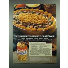 1987 Durkee French Fried Onions Ad - Hearty Beef 'n Potato Casserole recipe