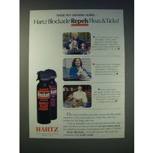 1989 Hartz Blockade Ad - These pet owners agree