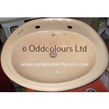 Armitage Shanks Carina 57cm 2 Tap Hole Vanity Basin in PEACH