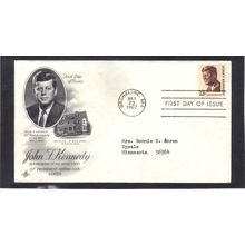 FDC Art Craft 1287 13c John F. Kennedy (Cachet-Typed/A) CV39382