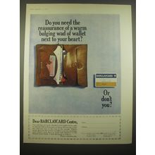1966 Barclays Barclaycard Ad - Do you need the reassurance