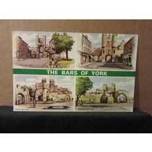 multiview, THE BARS OF YORK.. used postcard . 1982 pm