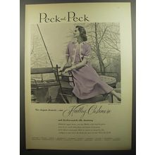 1952 Peck and Peck Hadley Cashmeres Ad - The elegant element