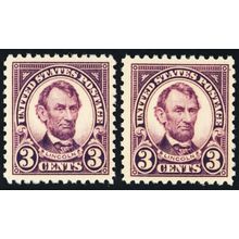 555, Mint VF NH 3¢ Two Lincoln Stamps CV $55.00 * Stuart Katz
