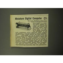 1966 Royal Advertising Corporation Digi-Comp I Computer Advertisement