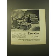 1961 Henredon Easy Chairs Advertisement - Lean back and relax