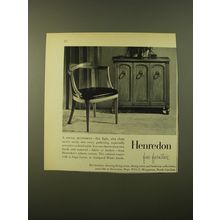 1961 Henredon Chair and Cabinet Advertisement - A social butterfly