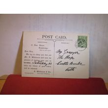 R. Wilkinson & Co of Trowbridge used stationary postcard 1915 pm Limpley Stoke =