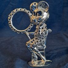 TORINO Metal MOUSE EARRING HOLDER Display Tree Organizer Girl in Mirror Stand