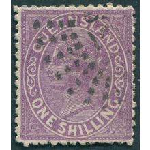 Queensland 1883 1s violet Perf 12 SG171 used