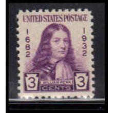 724 3c William Penn Fine MNH O3505