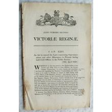 1859 Act of Parliament: superannuation Civil Offices